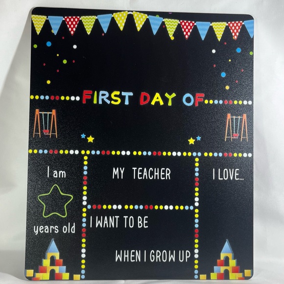 Other - First Day of School Last Day of School Chalkboard Double-Sided Reusable NEW